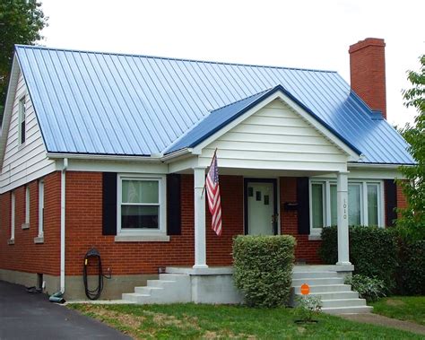 brick house and metal roof colors|matching brick and roof colors.